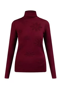 ALARY Damski damski sweter z dzianiny z golfem 10424935-AL01, wiśniowy, XS/S, czerwony (Kirschrot), XS-S - Swetry damskie - miniaturka - grafika 1