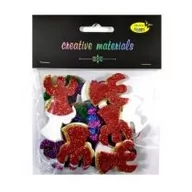 Zabawki kreatywne - Aniołki z pianki brokatowej kolorowe 50 szt. - miniaturka - grafika 1