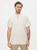 Koszulki męskie - Wrangler Polo Rugby 112350413 Écru Relaxed Fit - miniaturka - grafika 1