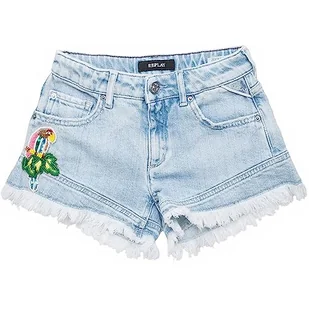 Replay Dziewczęce szorty jeansowe, 011 Super Light Blue, 8 Lata - Spodenki damskie - miniaturka - grafika 1
