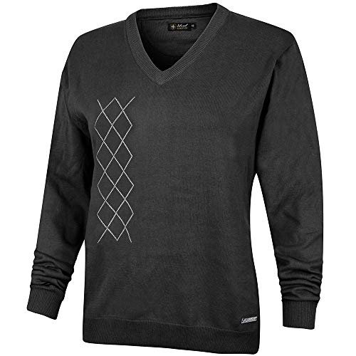 Island Green damski sweter z dekoltem w serek Czarny 12