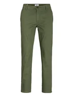 Spodnie męskie - Jack & Jones Spodnie chino "Bolton" w kolorze oliwkowym - miniaturka - grafika 1