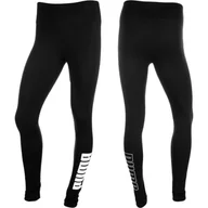 Spodnie sportowe damskie - Legginsy damskie Puma Power Logo - miniaturka - grafika 1