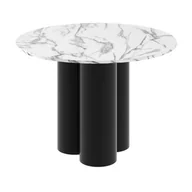 Stoły - Stół RAVEO Marble White HG + Czarny HG - miniaturka - grafika 1