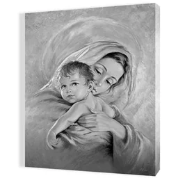 Obraz religijny na płótnie Matka Boża z Dzieciątkiem Jezus - Ikony i obrazy sakralne - miniaturka - grafika 1