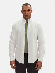 Tommy Jeans Koszula DM0DM20668 Zielony Slim Fit - Koszule męskie - miniaturka - grafika 1