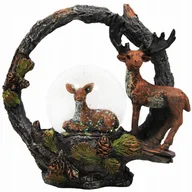 Figurki dekoracyjne - Figurka kula ze śniegiem zimowa jeleń sowa jeż - miniaturka - grafika 1