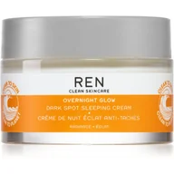 Kremy do twarzy - REN CLEAN SKINCARE Overnight Glow Dark Spot Sleeping Cream - Krem na noc - miniaturka - grafika 1