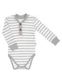 Body dla niemowląt - Niemowlęce body bawełna długi rękaw paseki Nicol,r.74 - miniaturka - grafika 1