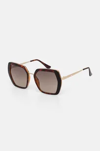 Guess okulary przeciwsłoneczne damskie kolor złoty GF6174 52F - Okulary przeciwsłoneczne - miniaturka - grafika 1