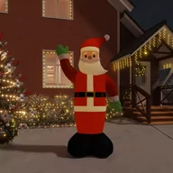 Ozdoby bożonarodzeniowe - vidaXL Dmuchany Święty Mikołaj z oświetleniem LED, 370 cm - miniaturka - grafika 1