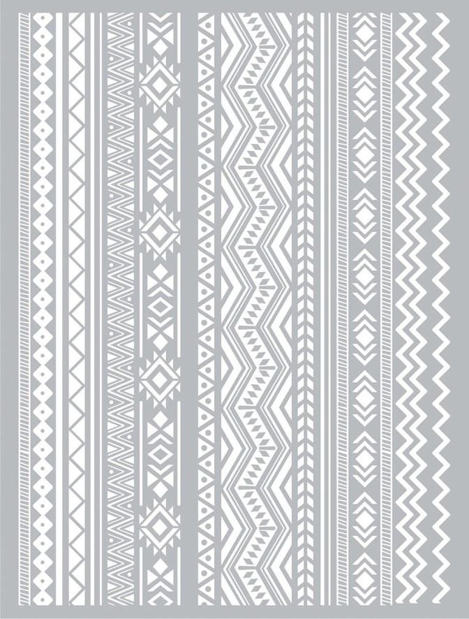 Graine Creative Szablon Sitodruk Wzory Azteckie