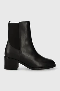 Tommy Hilfiger botki ESSENTIAL CHELSEA THERMO BOOT damskie kolor czarny na słupku FW0FW07516 - Botki damskie - miniaturka - grafika 1