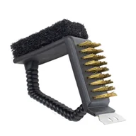 Akcesoria do grilla - Szczotka do grilla 3 w 1 z drutem miedzianym Floraland - miniaturka - grafika 1