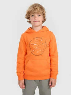 4F Bluza dresowa nierozpinana z kapturem chłopięca - pomarańczowa 122 (6-7 lat) - Bluzy dla chłopców 4F Bluza dresowa nierozpinana z kapturem chłopięca - pomarańczowa 122 (6-7 lat) - Bluzy dla chłopców - miniaturka - grafika 1