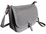 Torebki damskie - Szara Torebka Damska Z Kieszenią Na Telefon, Mała Listonoszka Na Ramię - miniaturka - grafika 1