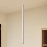 Lampy sufitowe - Lindby Lampa wisząca LED Lumaro, biała, Ø 3cm,aluminium,48V,ściemniana - miniaturka - grafika 1