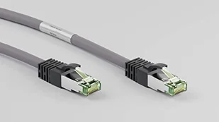 Kabel Lan Patchcord Cat 8.1 S/ftp szary 0,25m - Patchcordy - miniaturka - grafika 2