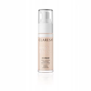 CLARESA Keep It Nude Nawilżający krem-podkład wyrównujący koloryt cery 101 Light 33g - Podkłady do twarzy - miniaturka - grafika 1
