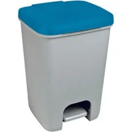 Kosze na śmieci - Kosz na śmieci z pedałem 20 l szary / niebieski - miniaturka - grafika 1