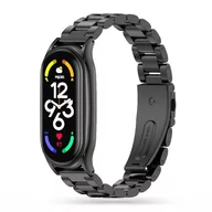 Akcesoria do smartwatchy - Bransoleta Stainless do Xiaomi Mi Band 7 Black - miniaturka - grafika 1