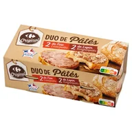 Pasztet i przetwory mięsne - Carrefour Original Pasztet z wątróbki i pasztet z królika 320 g (4 x 80 g) - miniaturka - grafika 1