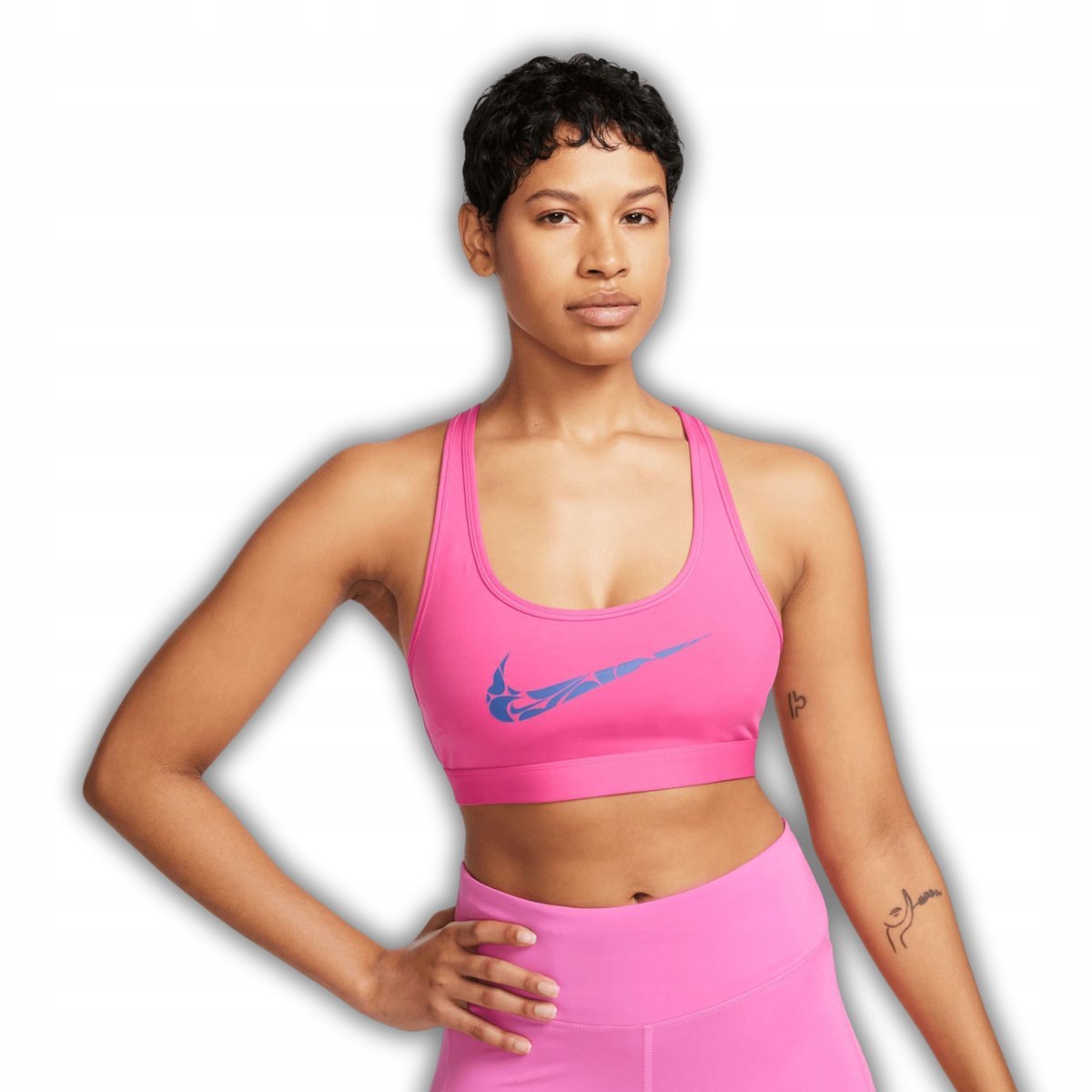 NIKE DAMSKI BIUSTONOSZ SPORTOWY RÓŻOWY TRENING ROZMIAR XS FITNESS WYGODNY