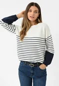 Swetry damskie - Sweter w paski S-MAGI - miniaturka - grafika 1