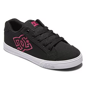 Buty dla dziewczynek - DC Shoes Chelsea, trampki dziewczęce, Czarny Różowy Szablon, 35.5 EU - grafika 1