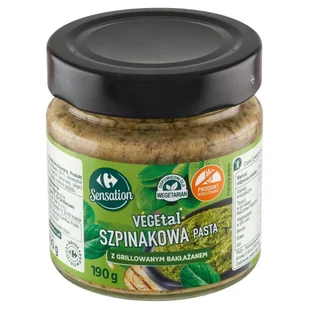 Carrefour Sensation Vegetal Szpinakowa pasta z grillowanym bakłażanem 190 g - Zdrowa żywność - miniaturka - grafika 1