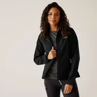 Kurtki i kamizelki sportowe damskie - Regatta Kurtka damska softshell przeciwdeszczowy z kapturem Arec III Czarny, Rozmiar: 46 - miniaturka - grafika 1