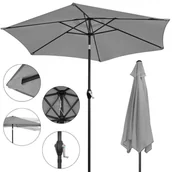 Parasole ogrodowe - Składany parasol ogrodowy balkonowy regulowany 210 cm grafitowy - miniaturka - grafika 1