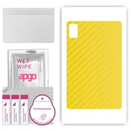 Akcesoria do tabletów i e-booków - folia naklejka skórka strukturalna na TYŁ do Ulefone Tab A8 - Carbon Żółty - apgo SKINS - miniaturka - grafika 1
