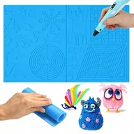 Długopisy - Duża Mata Silikonowa Szablony Forma Długopis 3D XL 44x28CM Niebieska - miniaturka - grafika 1