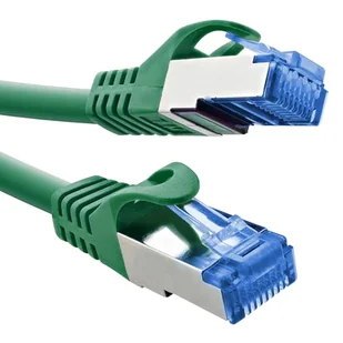 InLine® Kabel krosowy, Cat.6A, S/FTP, TPE (LSZH), CCA, PoE, LAN, Ethernet, kabel sieciowy, RJ45 Gigabit, zielony, 2 m, 72602G - Kable miedziane - miniaturka - grafika 1
