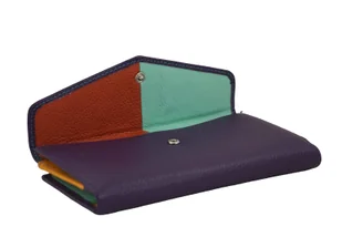 Duży portfel ze złotym zapięciem - Fioletowy - Portfele Duży portfel ze złotym zapięciem - Fioletowy - Portfele - miniaturka - grafika 9