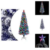 Choinki - vidaXL Sztuczna choinka z oświetleniem 210 cm włókno szklane - Choinki - miniaturka - grafika 1
