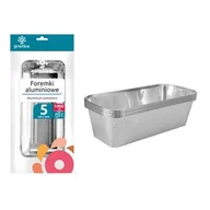 Naczynia i sztućce jednorazowe - Foremki aluminiowe GRATKA 1000 ml 5 sztuk - miniaturka - grafika 1