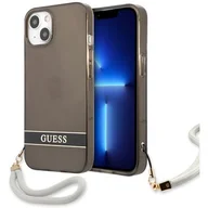 Etui i futerały do telefonów - Guess GUHCP13MHTSGSK iPhone 13 6,1" czarny/black hardcase Translucent Stap GUE001957-0 - miniaturka - grafika 1