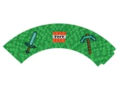 Urodziny dziecka - Congee.pl Papilotki na babeczki Piksele - 6 szt. - miniaturka - grafika 1