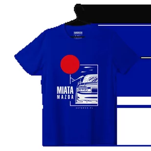 T-shirt koszulka Mazda Miata z dachem niebieska-3XL - Odzież do sportów motorowych - miniaturka - grafika 1