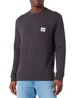 Bluzy męskie - Lee Męska bluza Crew SWS, Washed Black, rozm. XXL, Washed Black, XXL - miniaturka - grafika 1