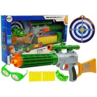 Zabawki militarne - Lean Karabin na Naboje Piankowe z Tarczą Szary  6782 - miniaturka - grafika 1