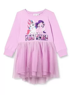 Bestseller A/S Niemowlęta Dziewczynka NMFJANE MLP LS SWE Sukienka UNB CPLG, Fioletowa Tulle, 86, Violet Tulle, 86 cm - Sukienki - miniaturka - grafika 1