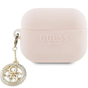 Guess GUAP23DSLGHDP AirPods Pro 2 cover różowy/pink 3D Rubber 4G Diamond Charm - Akcesoria do słuchawek - miniaturka - grafika 1