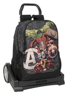 Plecaki szkolne i tornistry - Safta AVENGERS VENDETTA plecak szkolny, ergonomiczny plecak, z wózkiem Evolution, idealny dla dzieci w różnym wieku, wygodny i wszechstronny, jakość i wytrzymałość, 32 x 16 x 44 cm, Czarny (Black), M, - miniaturka - grafika 1