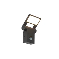 Lampy ścienne - QAZQA Kinkiet zewnętrzny szary w tym LED IP54 z czujnikiem ruchu - Zane - miniaturka - grafika 1