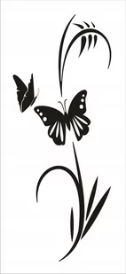 Naklejka na ścianę motyle kwiaty dekor Ornament 89, 100x40 cm - Naklejki na ścianę - miniaturka - grafika 1