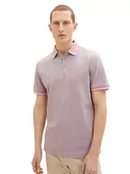 Koszulki męskie - TOM TAILOR Męska koszulka polo 1035621, 31633-Velvet Rose Blue Twotone, M, 31633 - Velvet Rose Blue Twotone, M - miniaturka - grafika 1