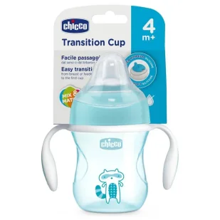 Kubek treningowy z miękkim ustnikiem 200ml niebies - Chicco - Zabawki interaktywne dla dzieci - miniaturka - grafika 1